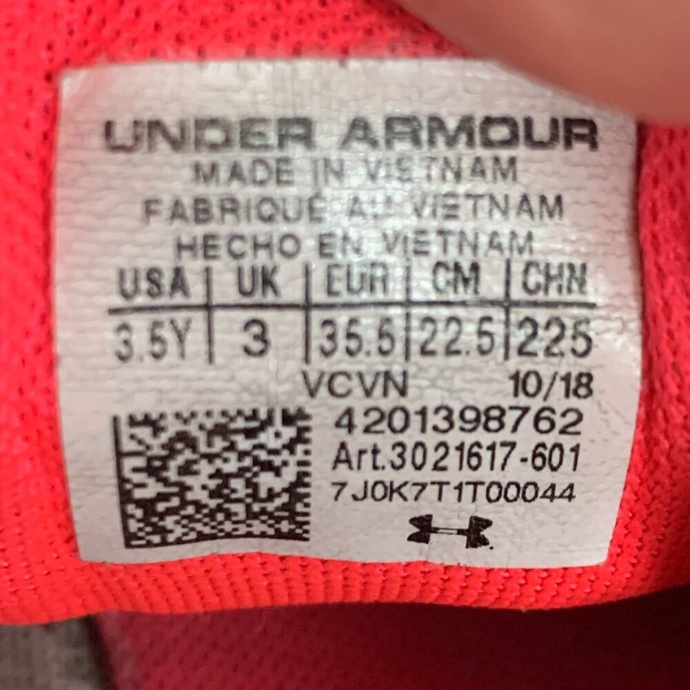 UNDER ARMOUR CHARGED ROGUE ATHLETIC SHOES HYPER PUNCH WOMENS 5 YOUTH 3.5 NICE - Picture 4 of 7